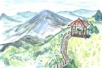 水彩画/パールロード展望台
